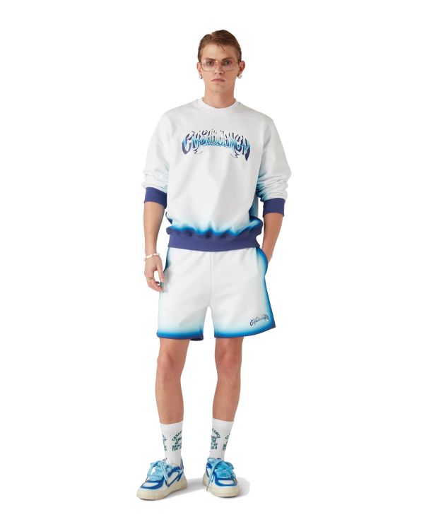 BLUE FADE SWEATSHORTS