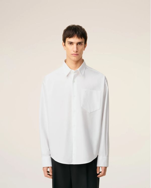 CHEMISE BOXY EMBOSSÉ BLANCHE