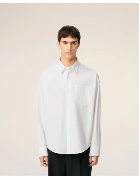 WHITE SHIRT BOXY EMBOSSED