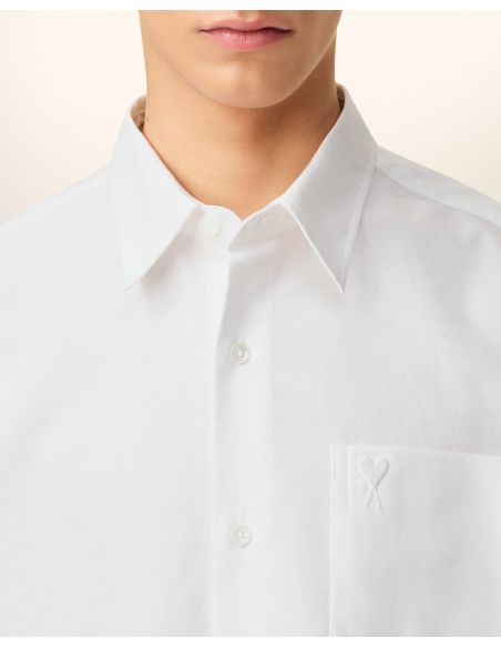 CHEMISE BOXY EMBOSSÉ BLANCHE