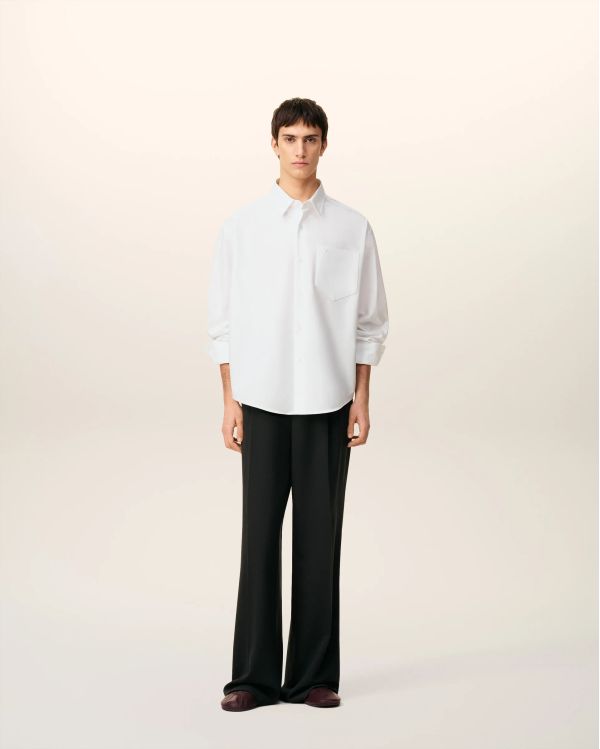 CHEMISE BOXY EMBOSSÉ BLANCHE 2