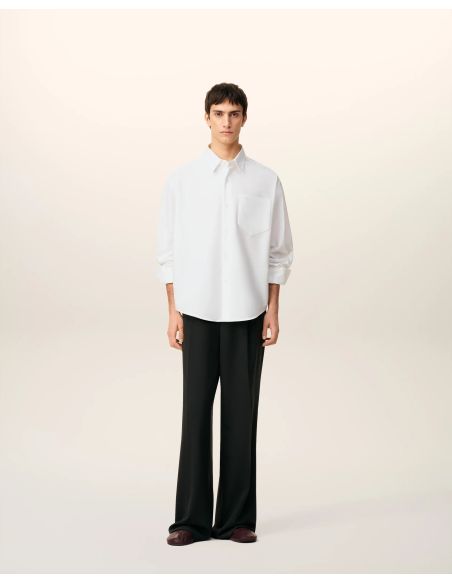 CHEMISE BOXY EMBOSSÉ BLANCHE