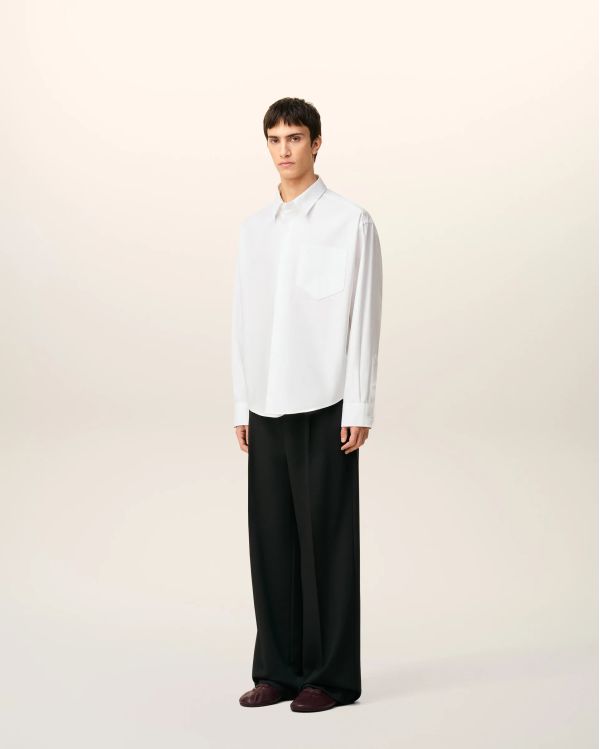 CHEMISE BOXY EMBOSSÉ BLANCHE
