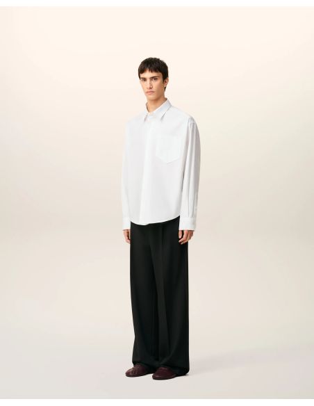 CHEMISE BOXY EMBOSSÉ BLANCHE