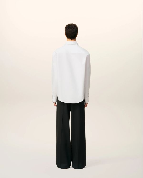 CHEMISE BOXY EMBOSSÉ BLANCHE