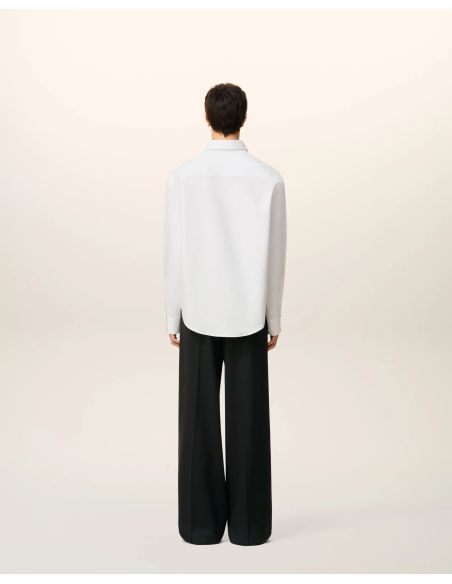 CHEMISE BOXY EMBOSSÉ BLANCHE