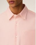 CHEMISE BOXY EMBOSSÉ ROSE POUDRE