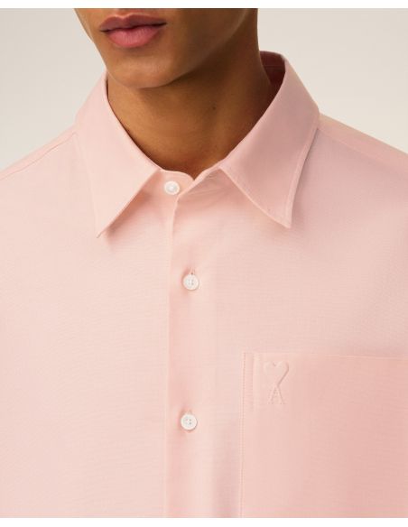 CHEMISE BOXY EMBOSSÉ ROSE POUDRE