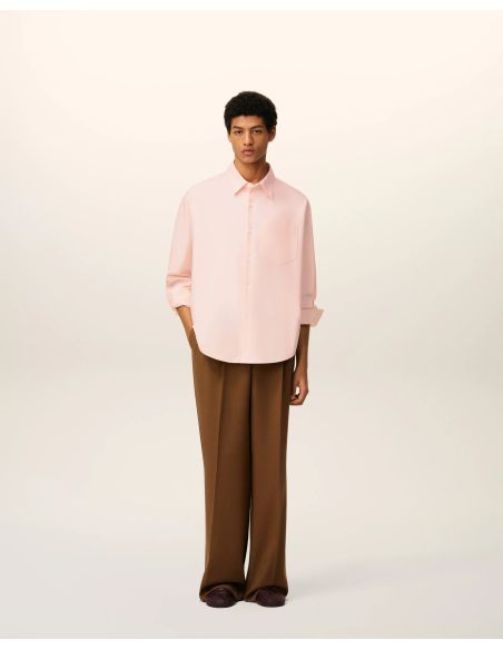 POWDER PINK SHIRT BOXY EMBOSSED