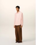 POWDER PINK SHIRT BOXY EMBOSSED