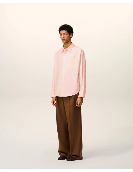 CHEMISE BOXY EMBOSSÉ ROSE POUDRE