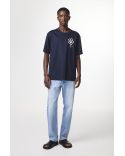 TSHIRT PEDRO BRODÉ BLEU MARINE