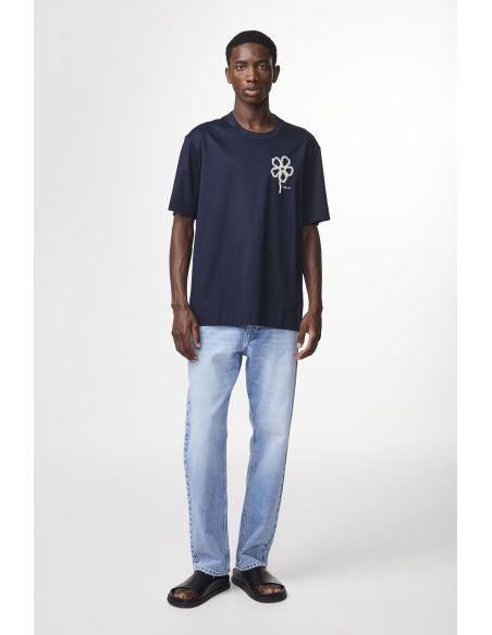 TSHIRT PEDRO BRODÉ BLEU MARINE