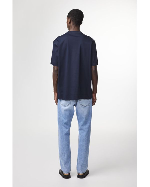 TSHIRT PEDRO BRODÉ BLEU MARINE