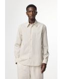 QUINSY COTTON SHIRT KHAKI STRIPE