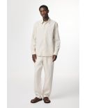 CHEMISE ANGINE EN COTON RAYURES KAKI