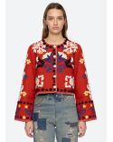 CATRINE APPLIQUE JACKET RED