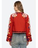 CATRINE APPLIQUE JACKET RED