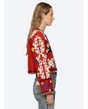 VESTE CATRINE APPLIQUE ROUGE