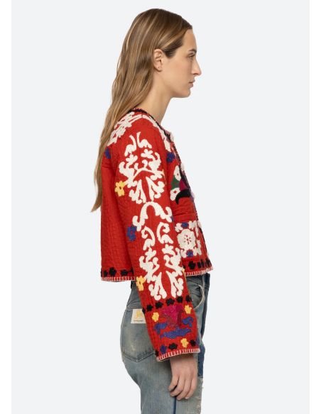 CATRINE APPLIQUE JACKET RED