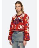 CATRINE APPLIQUE JACKET RED