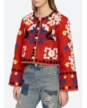 CATRINE APPLIQUE JACKET RED