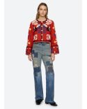 CATRINE APPLIQUE JACKET RED