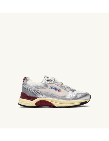 HYPERWAY SNEAKERS WOMAN WHITE AND SILVER-TONE LAMINATED
