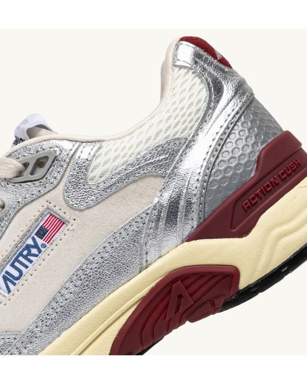 HYPERWAY SNEAKERS WOMAN WHITE AND SILVER-TONE LAMINATED