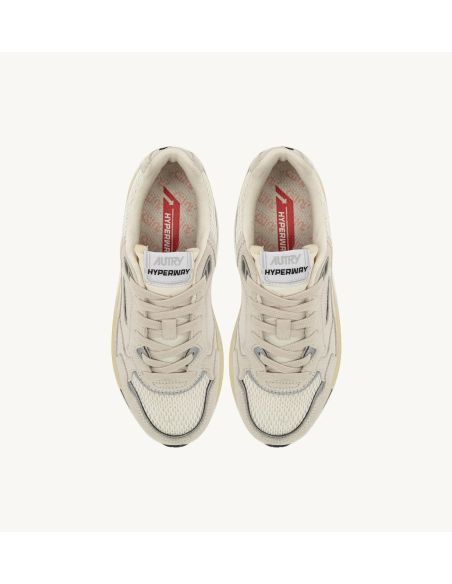 HYPERWAY SNEAKERS IN WHITE AND SILVER