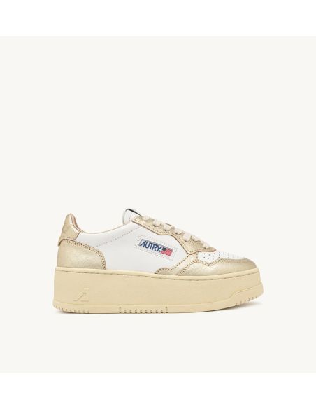 SNEAKERS MEDALIST PLATEFROM FEMME BLANC ET PLATINE METALLISE