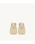 MEDALIST PLATFORM SNEAKERS IN WHITE AND PLATINUM