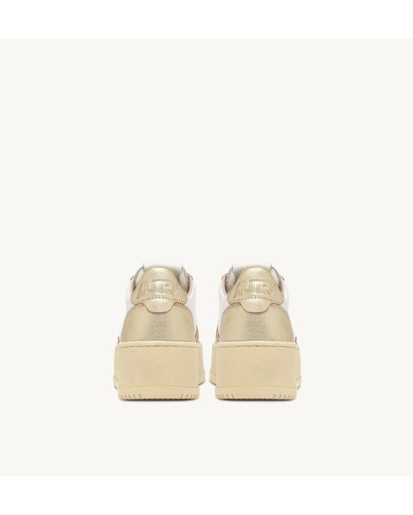 SNEAKERS MEDALIST PLATEFROM FEMME BLANC ET PLATINE METALLISE