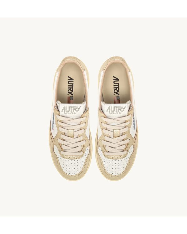SNEAKERS MEDALIST PLATEFROM FEMME BLANC ET PLATINE METALLISE
