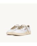 MEDALIST SNEAKERS WOMAN WHITE AND DETAILS IN GOLD LUREX