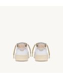 MEDALIST SNEAKERS WOMAN WHITE AND DETAILS IN GOLD LUREX