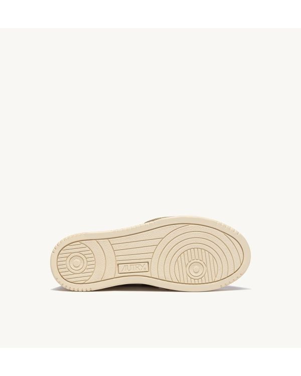 MEDALIST SNEAKERS WOMAN WHITE AND DETAILS IN GOLD LUREX