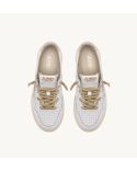 SNEAKERS MEDALIST FEMME BLANC ET DETAILS LUREX OR
