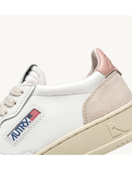 MEDALIST WOMAN SNEAKERS IN WHITE AND POWDER BEIGE