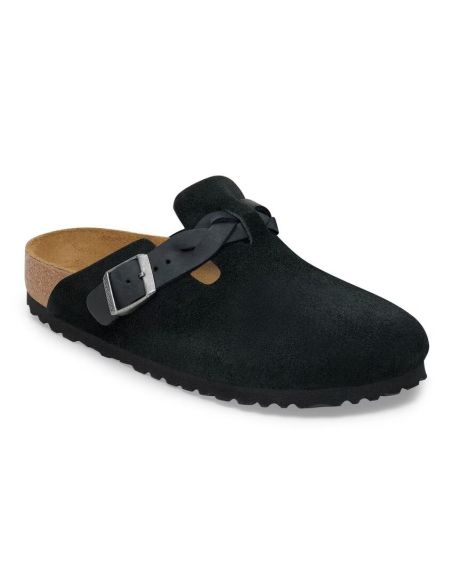 MULES BOSTON BRAIDED BLACK