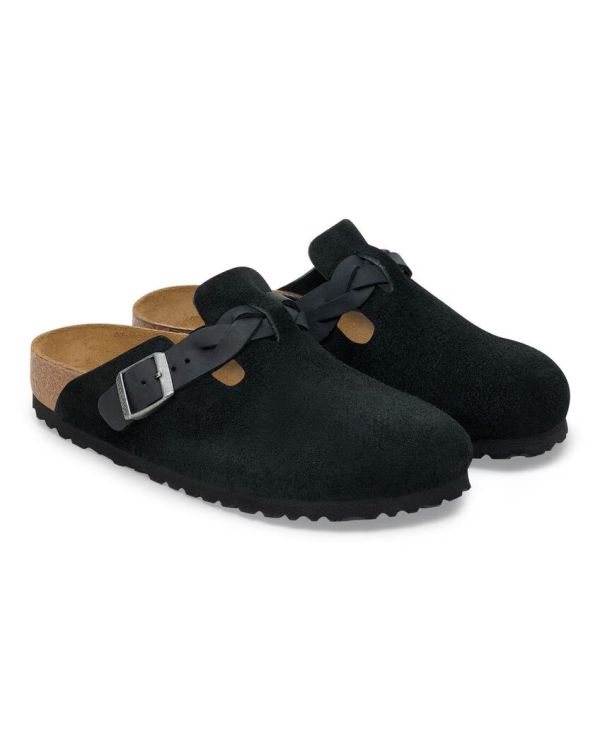 MULES BOSTON BRAIDED NOIR 2