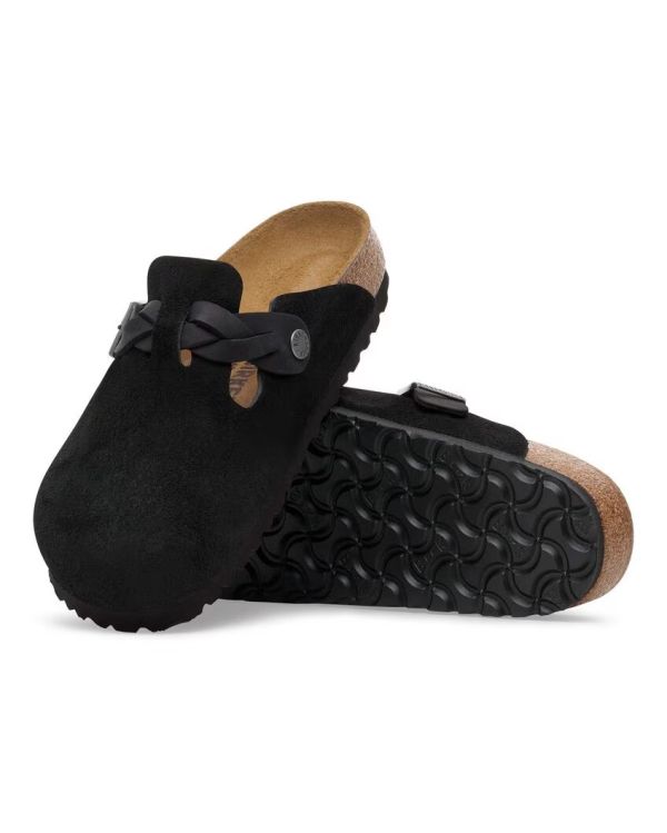 MULES BOSTON BRAIDED BLACK