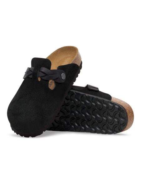 MULES BOSTON BRAIDED BLACK