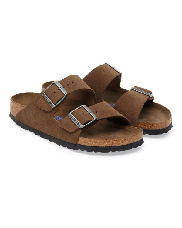 SANDALES ARIZONA LIT DE PIED SOUPLE THÉ NOIR TONAL 2
