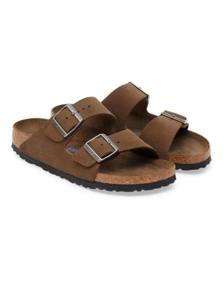 ARIZONA SANDALS SOFT FOOTBED DARK TEA TONAL