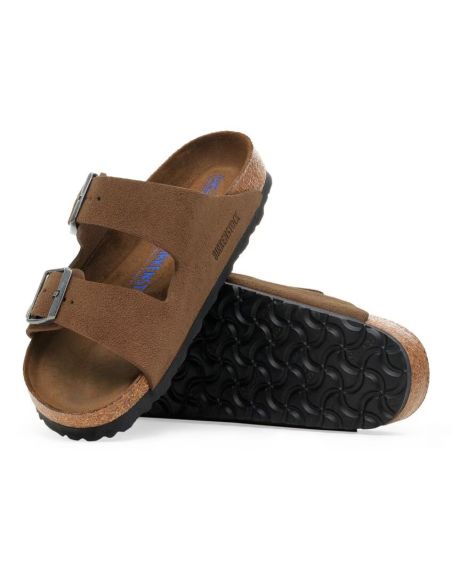 ARIZONA SANDALS SOFT FOOTBED DARK TEA TONAL