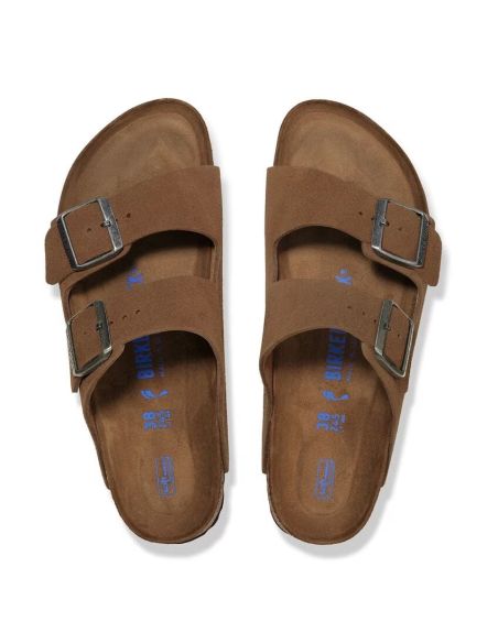 ARIZONA SANDALS SOFT FOOTBED DARK TEA TONAL