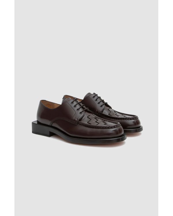 BROWN BRAIDED DERBYS 2