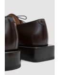 BROWN BRAIDED DERBYS