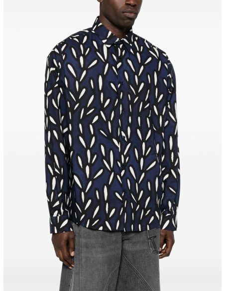 THE SIMON PRINT NAVY BLACK SHIRT